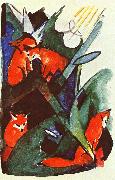 Franz Marc Four Foxes oil painting picture wholesale